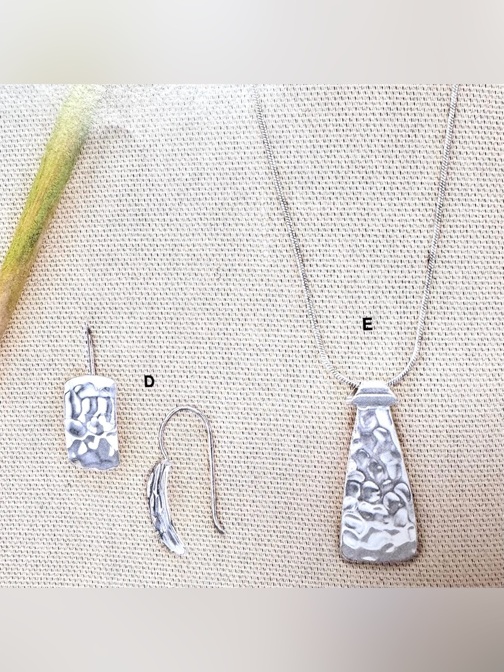 SILPADA Necklace Hammered Sterling Tie Geometric 18” Chain Detach N1592 EXC COND - Picture 3 of 8